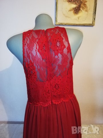 Червена бална рокля на MASCARA, р-р М, нова, с етикет, снимка 6 - Рокли - 35741564