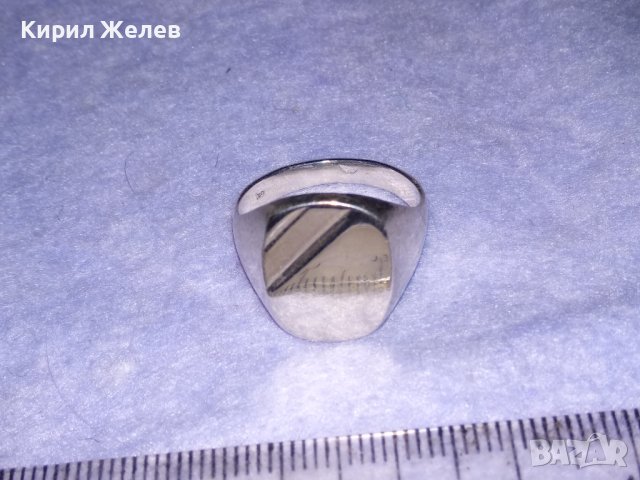 АРИСТОКРАТИЧЕН МАСИВЕН СРЕБЪРЕН ПРЪСТЕН ПОЛИРАНО до ОГЛЕДАЛЕН БЛЯСЪК СРЕБРО 925 РЪЧНА РАБОТА 38744, снимка 13 - Пръстени - 41741231