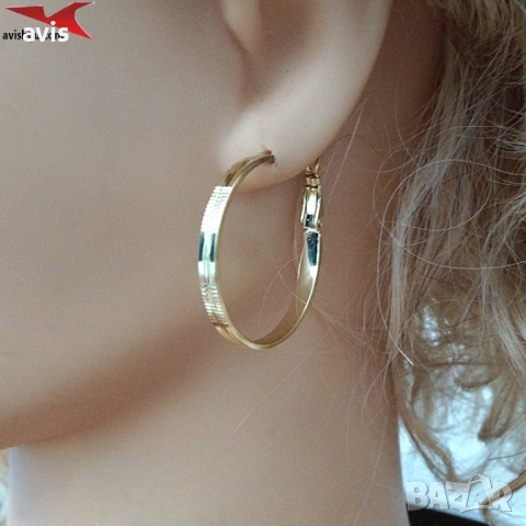 Обеци с 14К златно покритие 2141870, снимка 4 - Обеци - 53568690