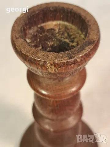 дървен свещник   18/5, снимка 3 - Декорация за дома - 49262061