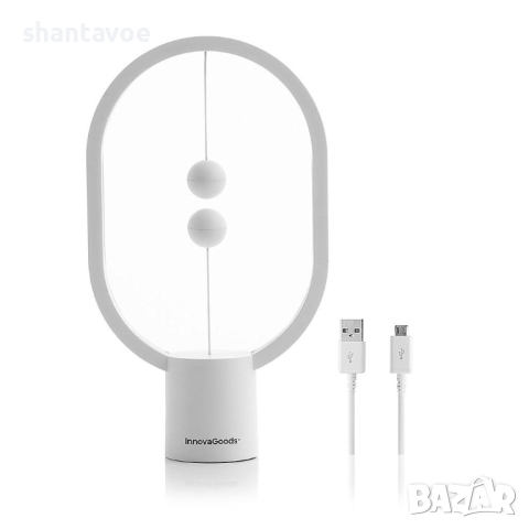 Стилна нощна лампа баланс с магнитен ключ, снимка 6 - Настолни лампи - 44602611