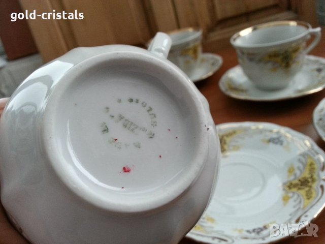 Стар български порцелан чаши за чай, снимка 2 - Сервизи - 34729425