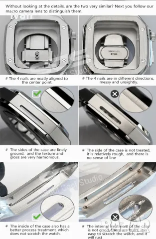 стоманен кейс с верижка за apple watch  серии 8,7,6,5,4 и Se, 44mm, снимка 5 - Калъфи, кейсове - 49984874