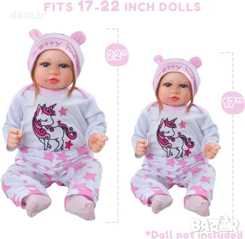 BABESIDE 8 части Аксесоари за бебе reborn doll с кош, шише за хранене, снимка 7 - Кукли - 48598932