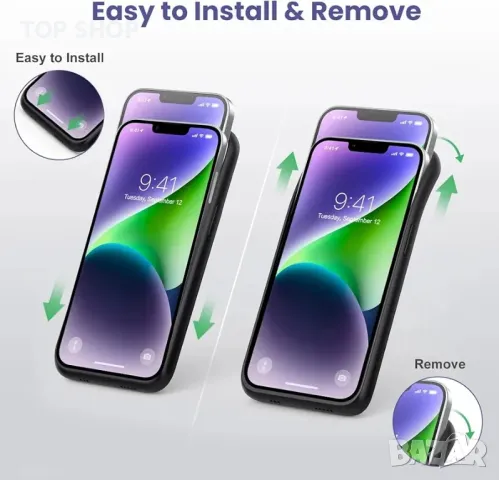 Калъф с батерия Ekrist за iPhone 13/13Pro/14 (6,1 инча), снимка 3 - Резервни части за телефони - 48787216