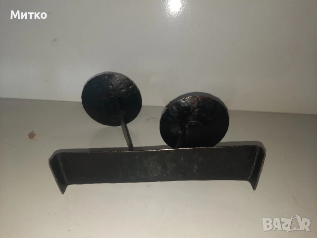 Ретро свещник от ковано желязо, снимка 4 - Други - 52678287