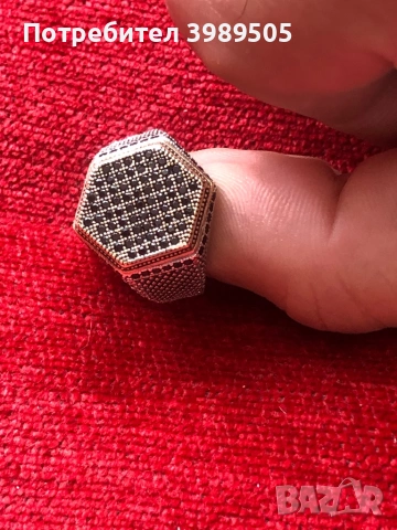 Сребърен мъжки пръстен, снимка 3 - Пръстени - 53327250