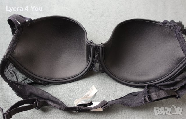 Chantelle 80C размер луксозен сутиен с черна дантела и златист сатен, снимка 7 - Бельо - 40475232