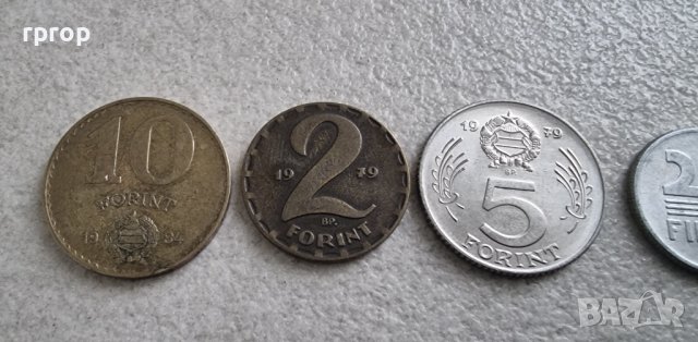 Монети. Унгарски  форинти. По стара емисия.  6 бройки., снимка 2 - Нумизматика и бонистика - 35435112