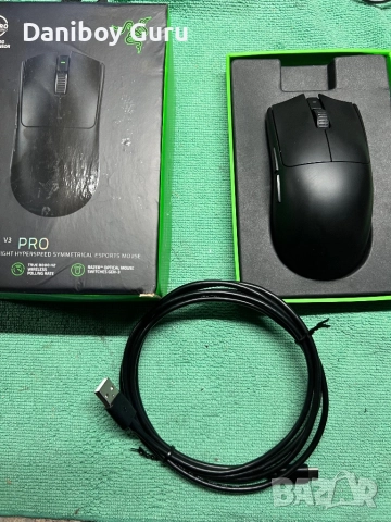 Мишка Razer Viper V3 Pro, оптична (35000 dpi), жична/безжична, USB-C, черна, гейминг, 6 програмируем