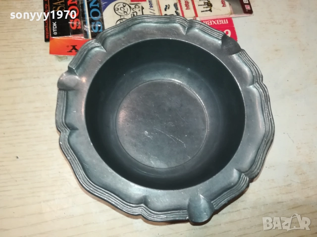 МЕТАЛЕН ПЕПЕЛНИК-ВНОС SWISS 0709251639, снимка 4 - Антикварни и старинни предмети - 51633926