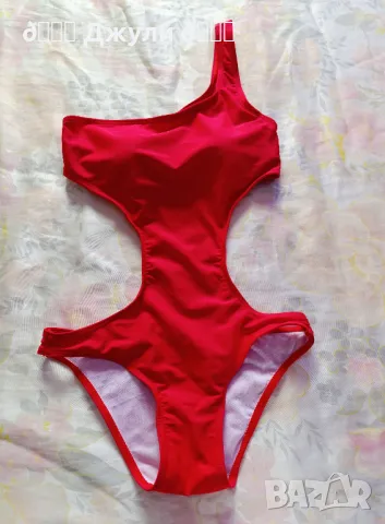 Изрязан червен бански с подплънки ❤️, снимка 4 - Бански костюми - 49751004