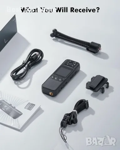 BOBLOV A26 Малка  камера за носене на тяло 64GB, снимка 6 - Камери - 50323872