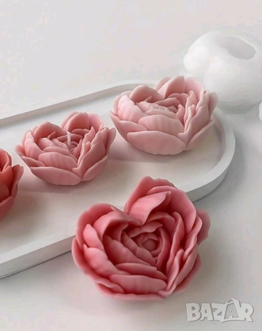 Молд роза сърце, снимка 2 - Форми - 53645146