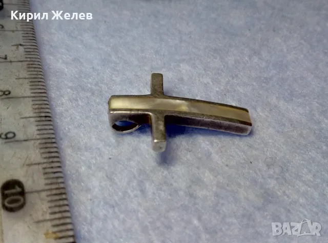 СТИЛНО СЕДЕФЕНО СРЕБЪРНО КРЪСТЧЕ КРЪСТ СРЕБРО 925 РЪЧНА ЮВЕЛИРНА ФИНА ИЗРАБОТКА 30388, снимка 4 - Колиета, медальони, синджири - 50180671