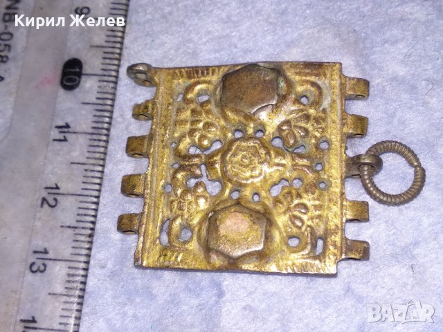 РЯДЪК ОРНАМЕНТИРАН ЕЛЕМЕНТ от ВЪЗРОЖДЕНСКИ НАКИТ БИЖУ САЧАНЕНА ГРИВНА с ЖИВАЧНА ПОЗЛАТА 24943, снимка 2 - Антикварни и старинни предмети - 40981059