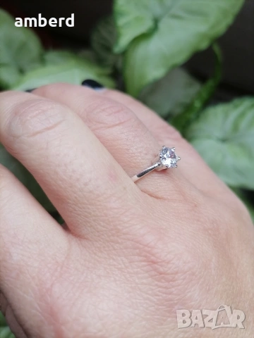 Изключително красив и нежен сребърен пръстен - модел R068, снимка 12 - Пръстени - 53614556