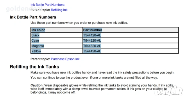 Мастило съвместимо Epson EcoTank 103 четири цвята, снимка 4 - Консумативи за принтери - 53730224