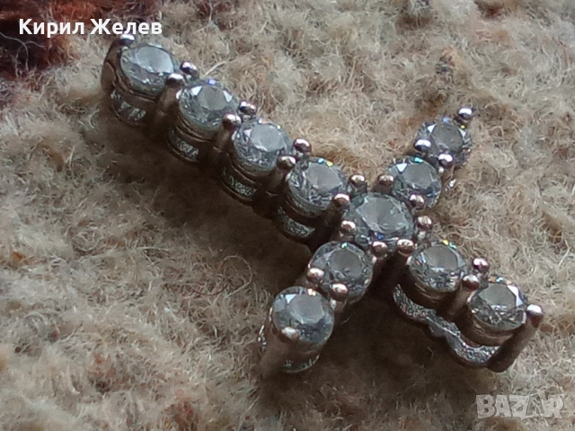 Старо сребърно кръстче 44366, снимка 6 - Колиета, медальони, синджири - 52360558