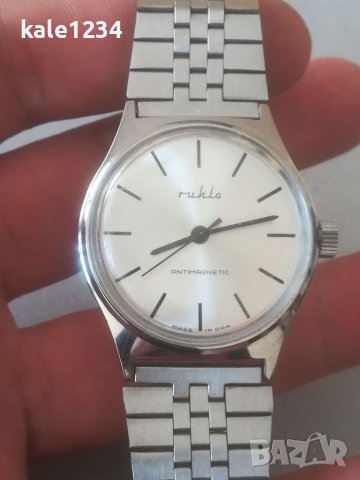 Мъжки часовник Ruhla. Made in GDR. Vintage watch. Механичен механизъм. Рухла , снимка 7 - Мъжки - 41944511