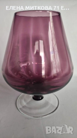 Големи чаши от цветно ръчно издухано стъкло, снимка 12 - Чаши - 53635259