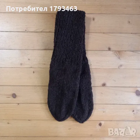 Ръчно плетени мъжки чорапи от вълна, размер 46, снимка 1