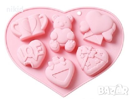 Мъче сърце чаша големи дълбок силиконов молд форма фондан шоколад гипс сапун декор 