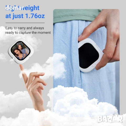 Founist Vlogmate Mini селфи екран за iPhone, Bluetooth дистанционно, снимка 7 - Селфи стикове, аксесоари - 51891915