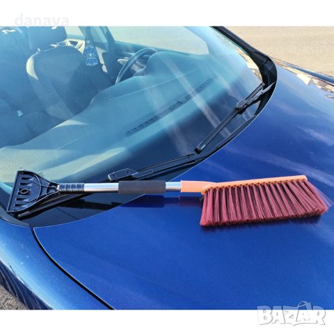 4526 Стъргалка за лед с четка за сняг с дълга дръжка 67см, снимка 5 - Аксесоари и консумативи - 44443527