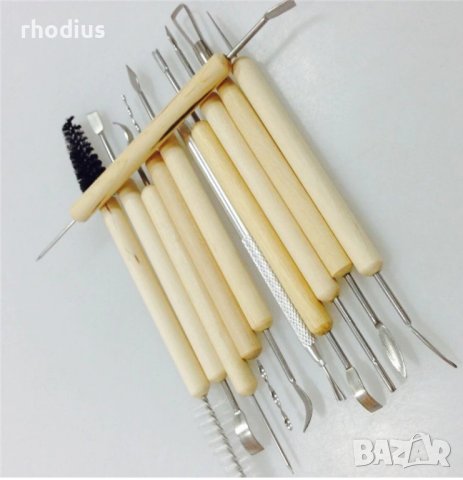 11бр. комплект инструменти за скулптура и моделиране, снимка 3 - Други инструменти - 44201955