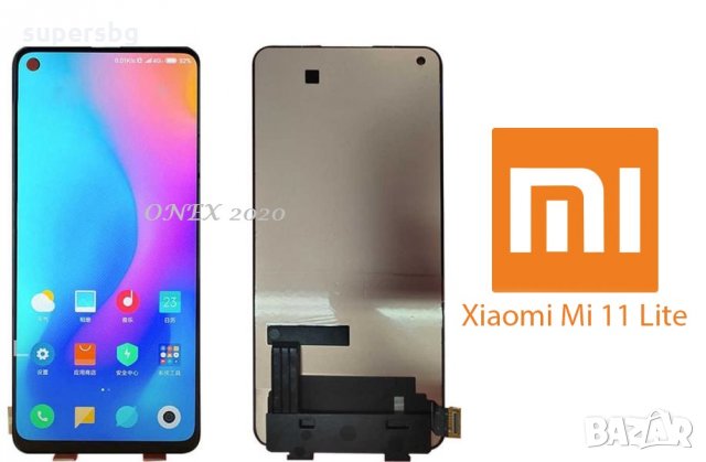 Нов 100% Оригинален LCD Дисплей за Xiaomi Mi 11 Lite 4G 2021 Тъч скрийн Черен Service Pack, снимка 1 - Резервни части за телефони - 34619775