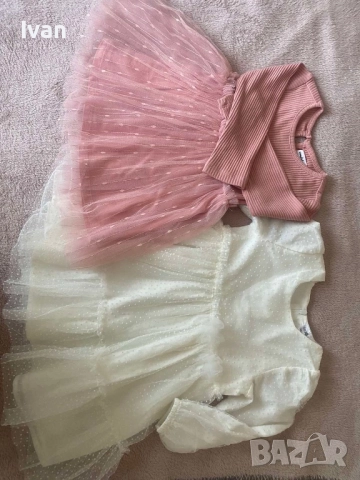 Сет - 2бр. красиви рокли за бебе - 80-86см.