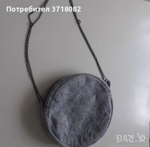 Дамска чанта от сив плат, снимка 3 - Чанти - 41393573