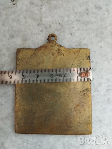 месингова икона, снимка 3 - Антикварни и старинни предмети - 42401807