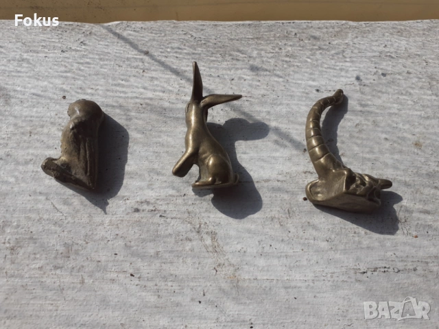 Миниатюрни бронзови фигурки 3 броя - лот 2, снимка 3 - Антикварни и старинни предмети - 53337213