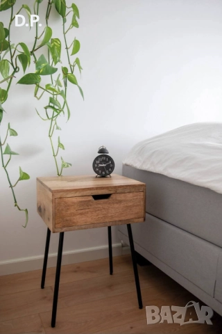 Нощно шкафче мангово дърво, снимка 2 - Шкафове - 52435141