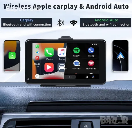 Универсална мултимедия Camecho, екран 7 инча, Apple Carplay / Android Auto Smart Player, Aux AV IN , снимка 5 - Аксесоари и консумативи - 48349523