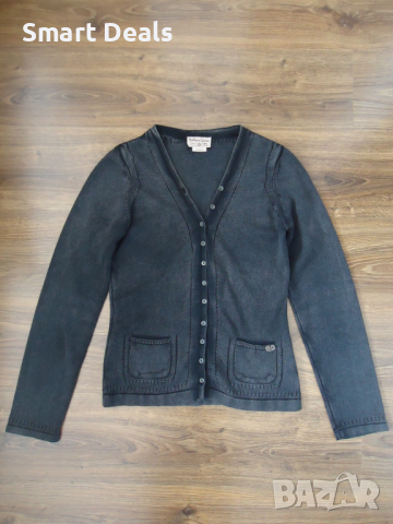 Marlboro Classics Дамска памучна плетена жилетка с остро деколте и джобове M