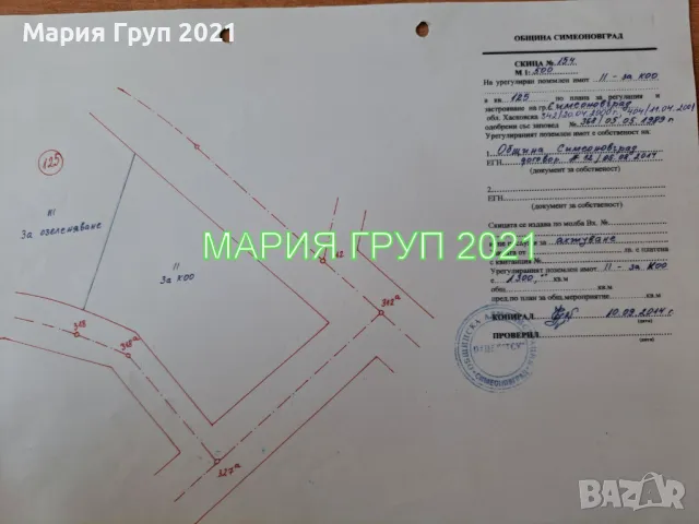 Продавам Парцел в гр. Сименовград област Хасково!!!