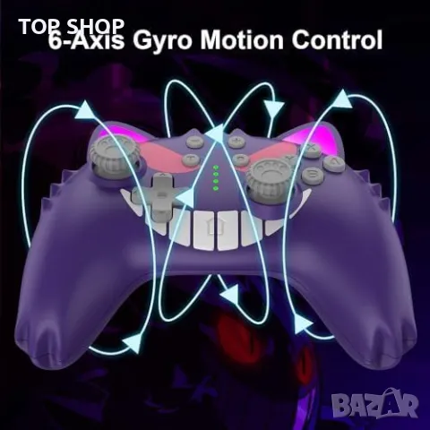 Нов джойстик Контролер за Switch и PC с Turbo функция и вибрация за игри, снимка 3 - Аксесоари - 49309122