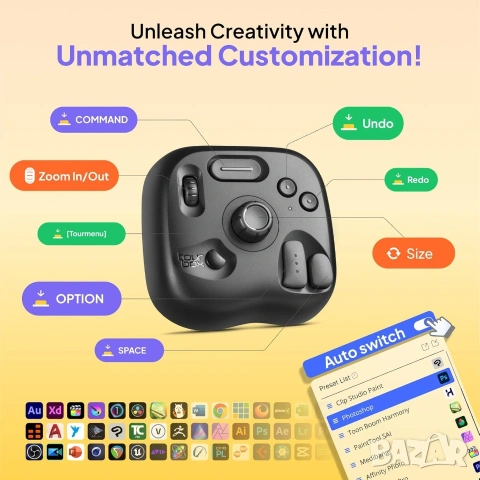 TourBox Lite: Програмируем контролер за творческа и видео обработка, снимка 6 - Джойстици и геймпадове - 53288225