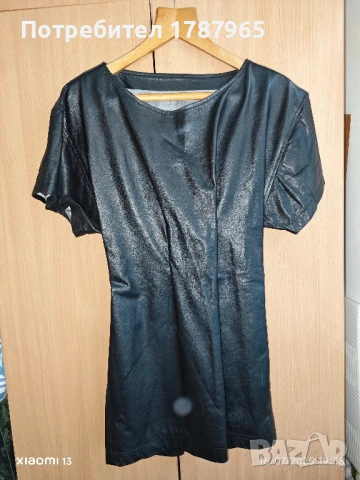 Кожена рокля дизайнерски уникат, снимка 2 - Рокли - 51055615