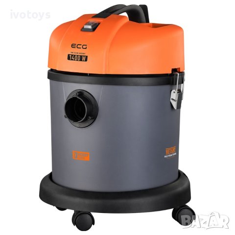 Прахосмукачка за мокро и сухо почистване ECG VM 3140 Hobby, 1400W, 20l, Сив/Оранжев, снимка 2 - Прахосмукачки - 41882576
