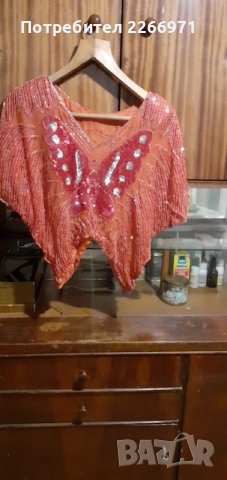 блуза- пеперуда с мъниста за танци, снимка 2 - Други - 40918463