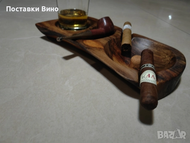 Пепелник за пури и лула с място за чаша, снимка 5 - Декорация за дома - 52605972
