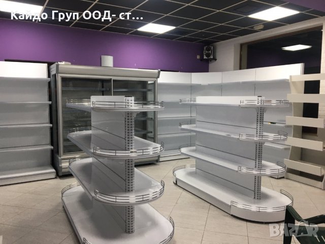 Островен стелаж със заоблени краища- наличен бял цвят- нов, снимка 3 - Стелажи и щандове - 35889264