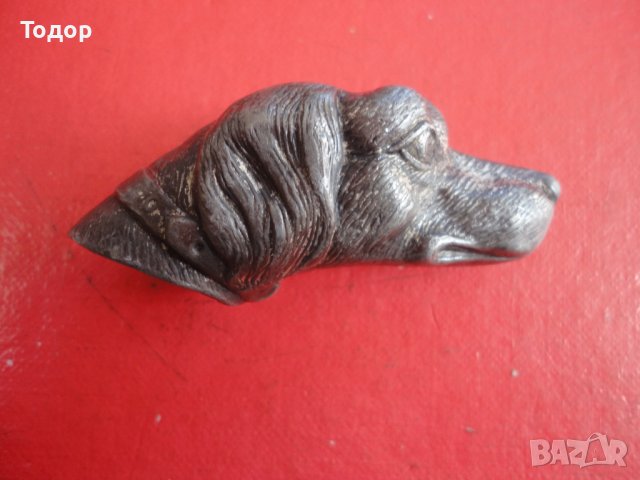 Старинна дръжка за камшик нагайка бич бастун куче , снимка 3 - Колекции - 40166008