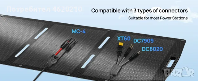 Соларен панел ECO-WORTHY 200W 12V, снимка 5 - Къмпинг осветление - 56241991
