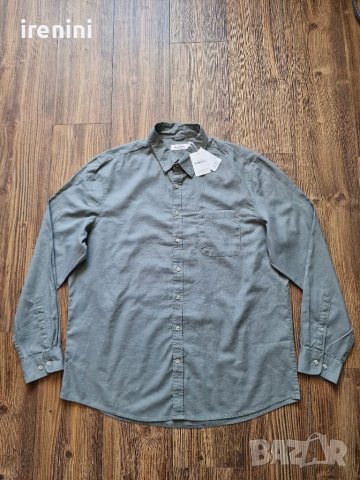 Страхотна мъжка ленена риза DRESSMANN размер 2XL,  нова с етикет , , снимка 1 - Ризи - 41683051