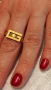 пръстен от медицинска стомана с 18к златно покритие  , снимка 1 - Пръстени - 44602844